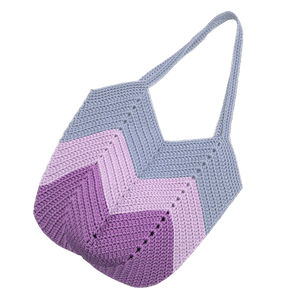 Crochet Granny Bag Customize Trio - Northern Light Blue > Rydiant Purple> Lavender