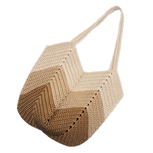 Load image into Gallery viewer, Crochet Granny Bag Customize Trio - Light Ovaltine &gt; Ovaltine&gt; Gold Brown