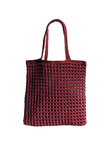 Crochet Olivia Bag - Burgundy Red