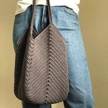 Load image into Gallery viewer, Crochet Granny Bag (Dark Grey)