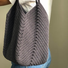 Load image into Gallery viewer, Crochet Granny Bag (Dark Grey)