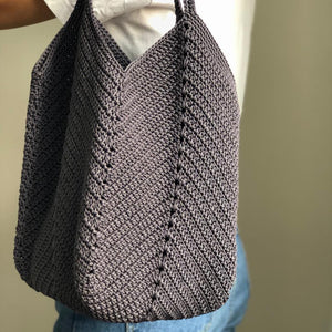 Crochet Granny Bag (Dark Grey)