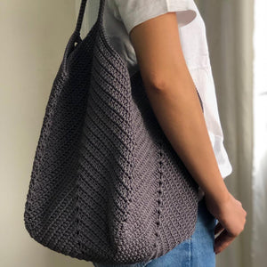 Crochet Granny Bag (Dark Grey)
