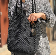 Load image into Gallery viewer, Crochet Granny Bag (Black)