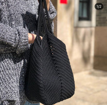 Load image into Gallery viewer, Crochet Granny Bag (Black)
