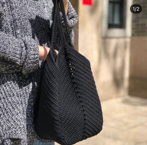 Crochet Granny Bag (Black)